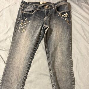 Floral Embroidered Jeans